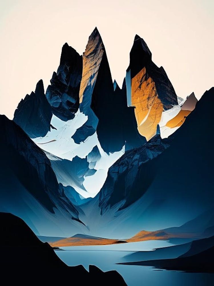 Torres Del Paine National Park Chile Cut Out Paper