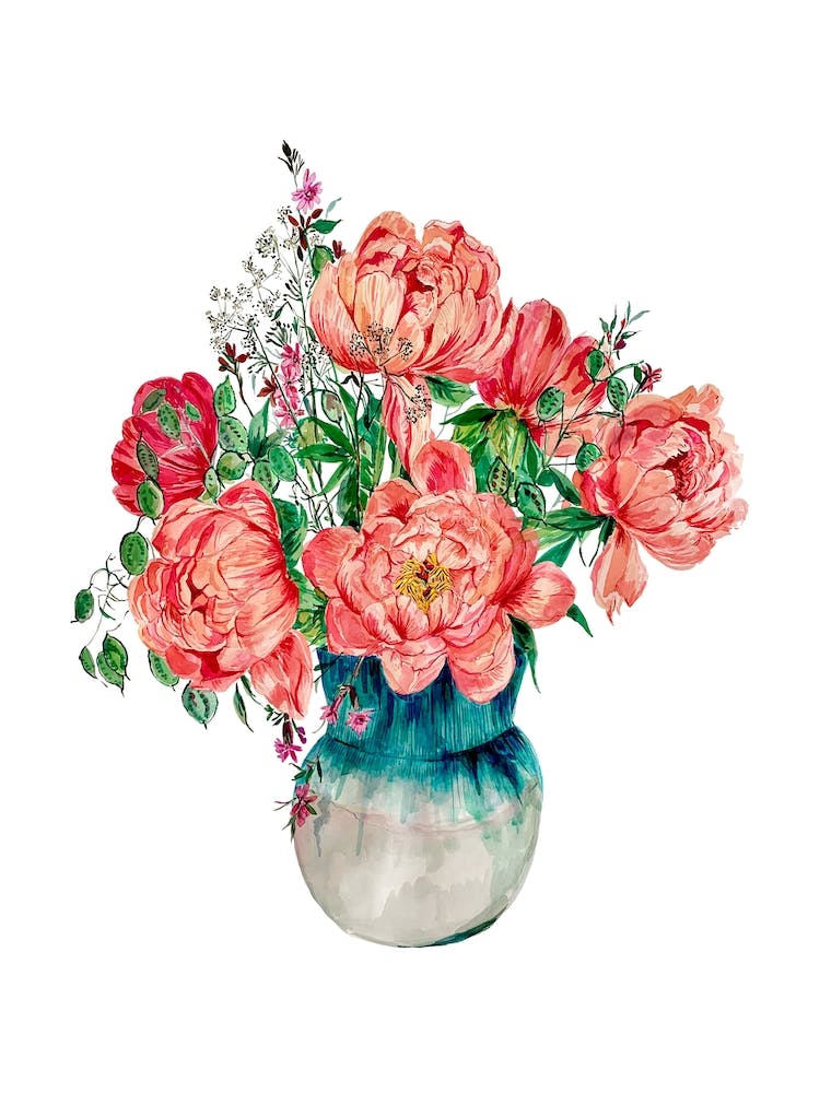 Coral Peonies