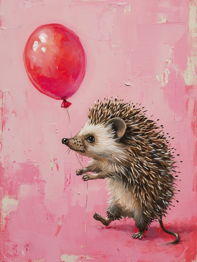 Cute Hedgehog 1 With Balloon