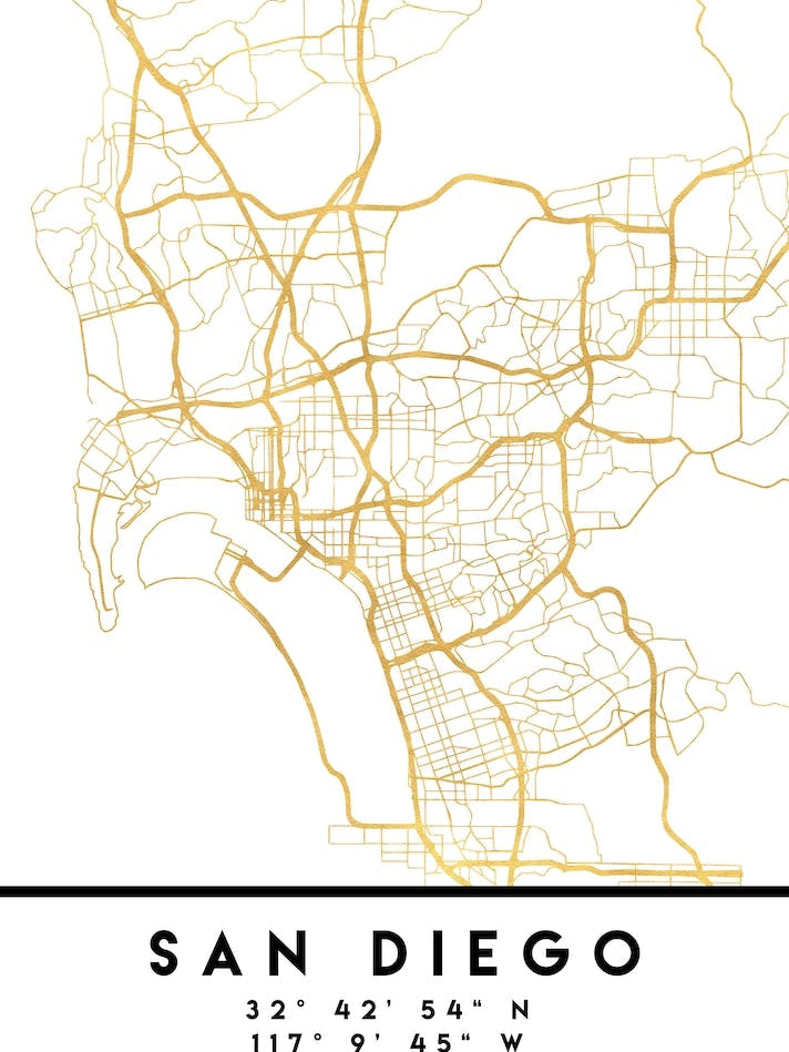 San Diego California City Street Map