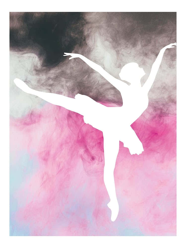 Ballerina Silhouette Watercolour