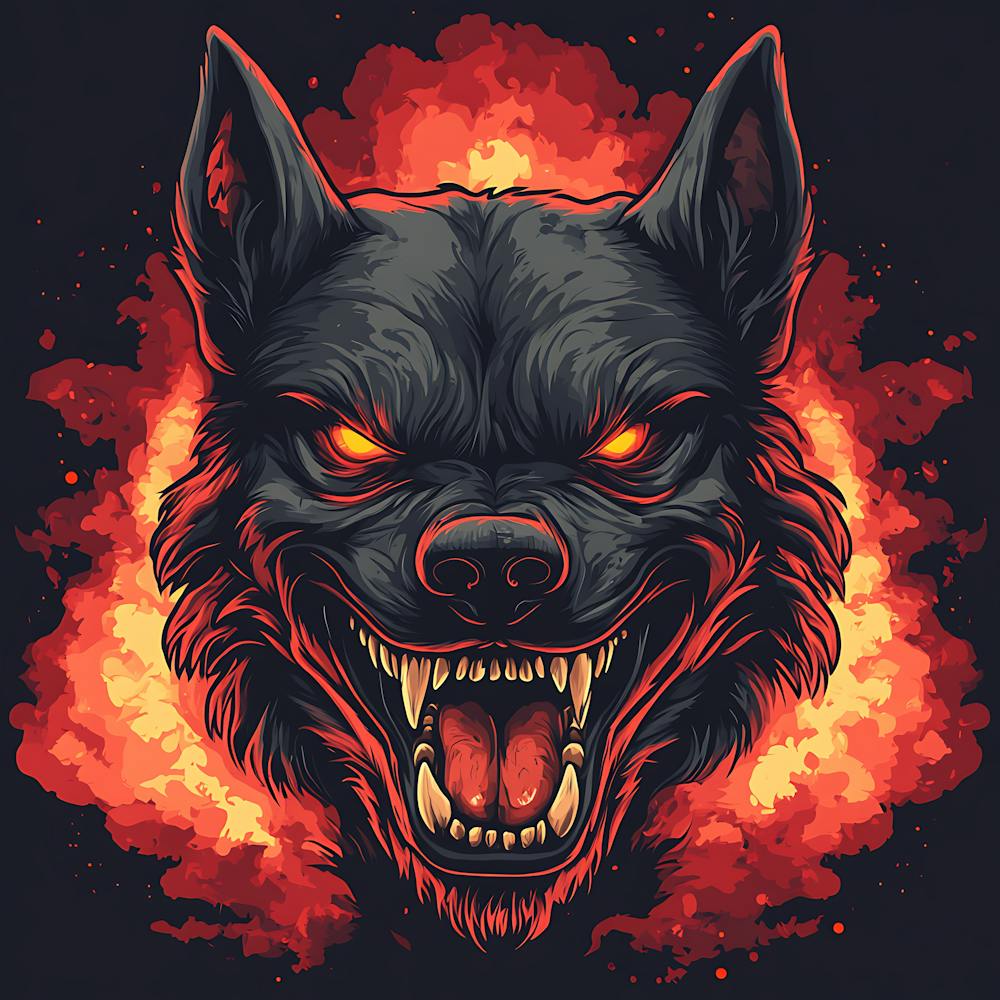 Scary Dog Emoji Dynamic Background 12