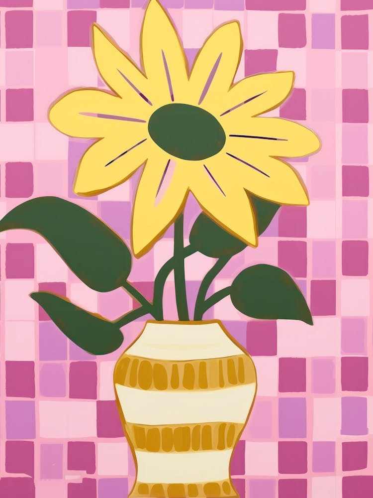 Sunflower Flower Vase 1