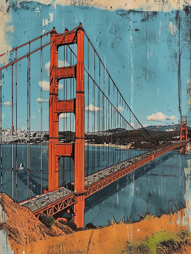 Kitsch Golden Gate Bridge Collage 2