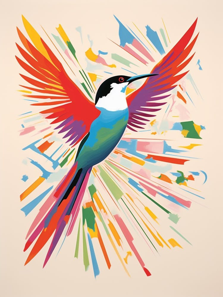 Colourful Bird Painting Common Tern 1