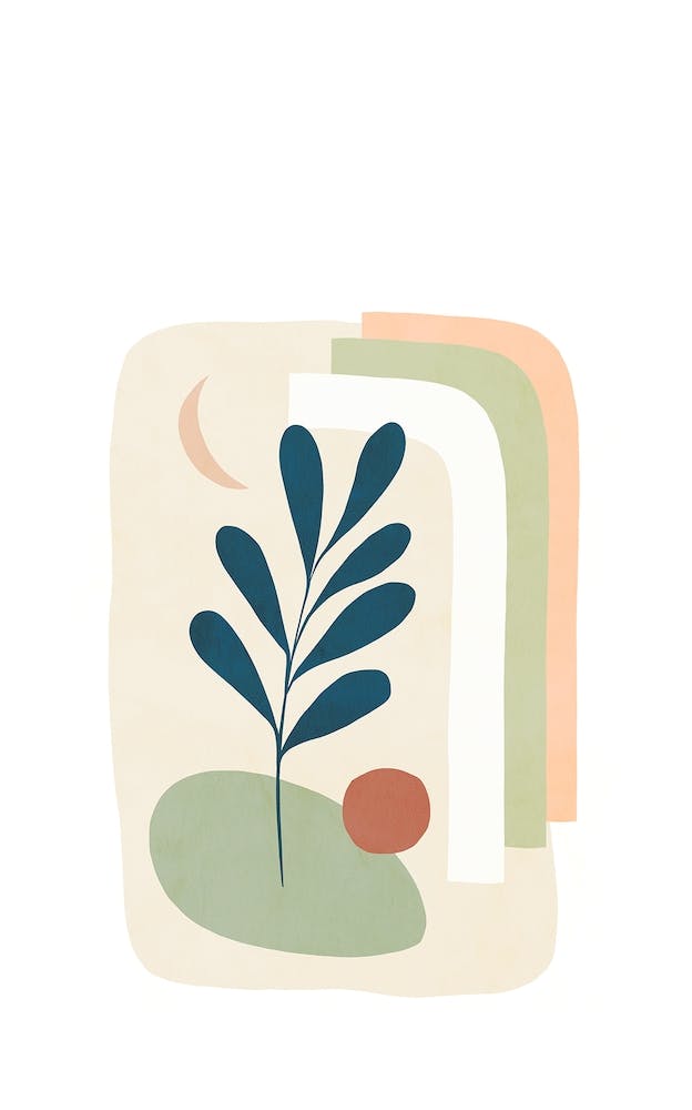 Earthy Tropical Foliage Blue 5