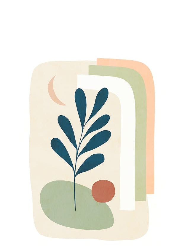 Earthy Tropical Foliage Blue 5