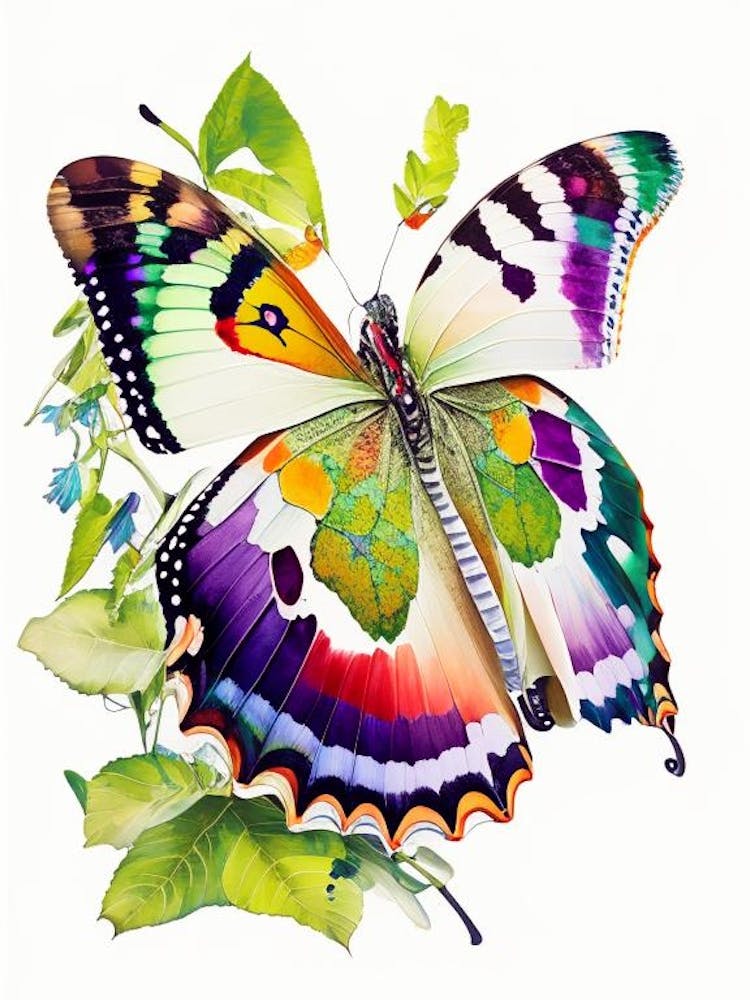 Butterfly In Park Decoupage 1