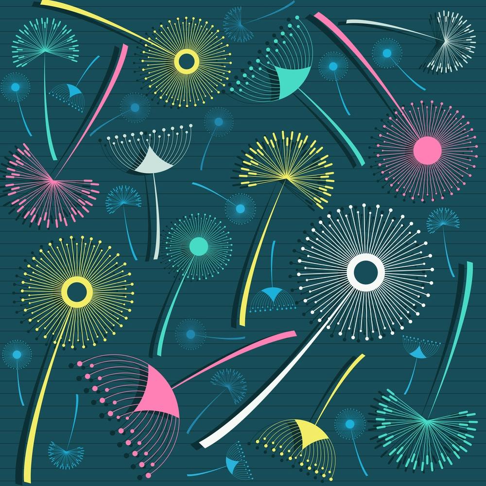 Minimal Dandelion Fest Square