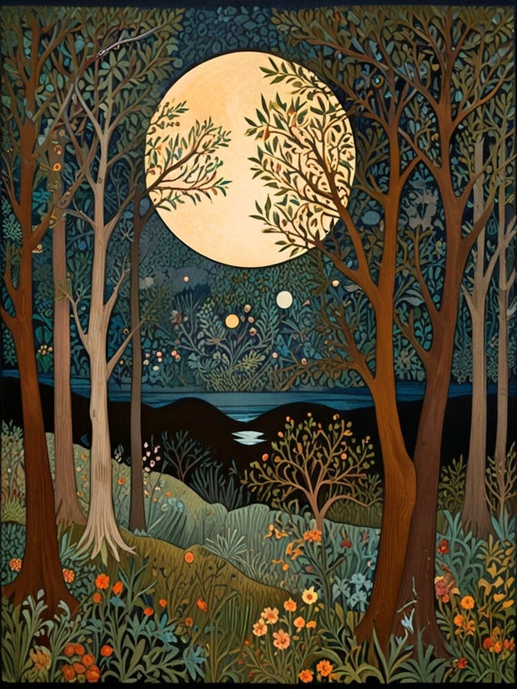 William Morris Full Moon In The Forest 10