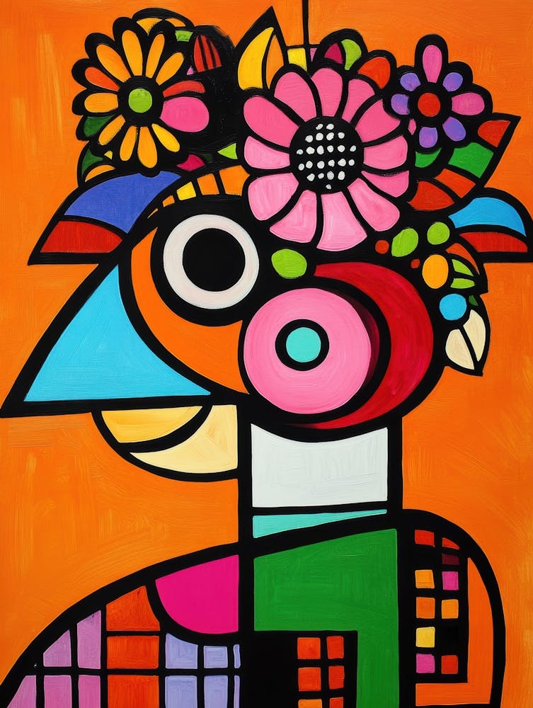 Bird With Flowers 1