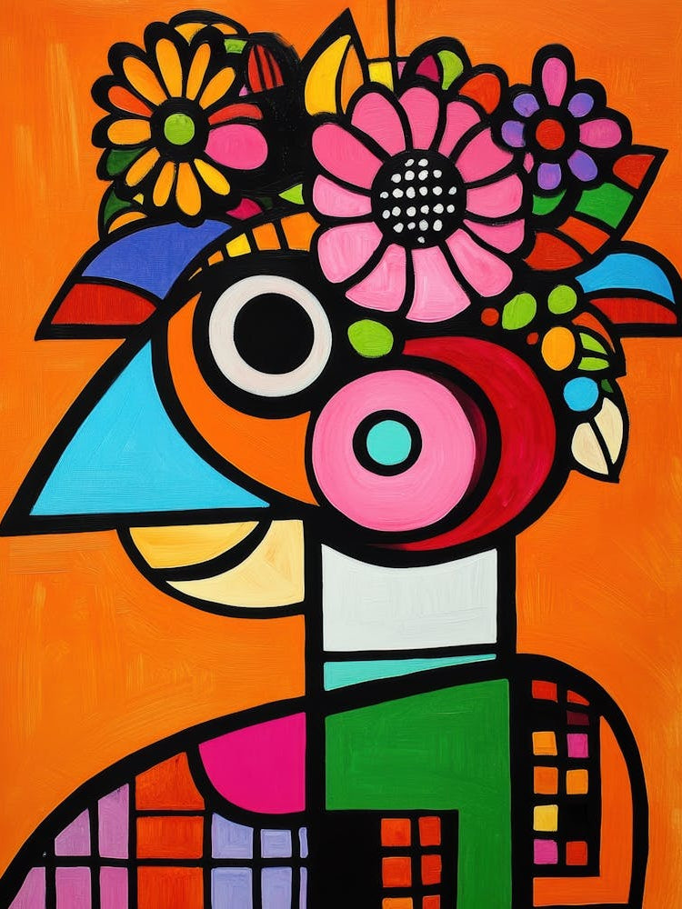Bird With Flowers 1