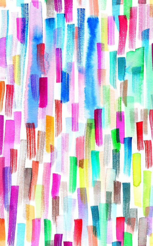 Colorful Brushstrokes Multicolored