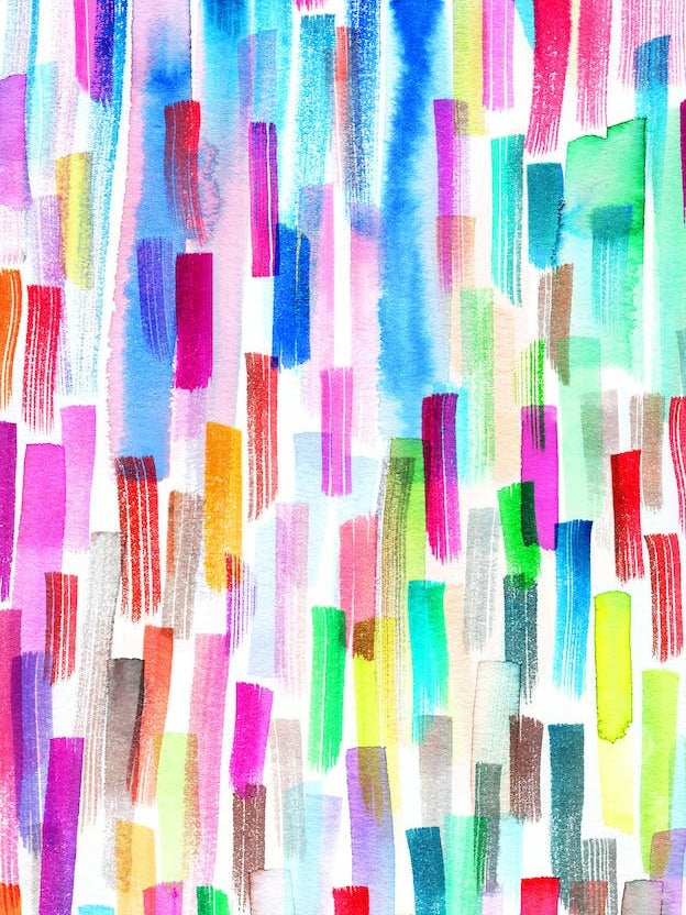 Colorful Brushstrokes Multicolored