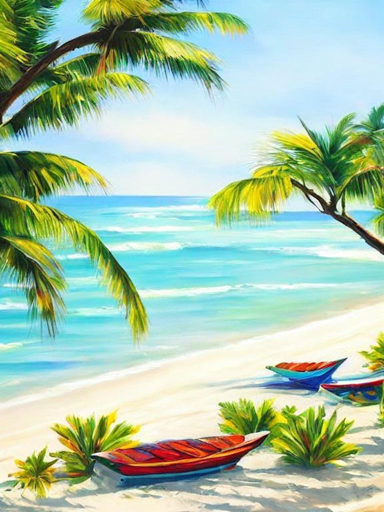 Cha Am Beach, Thailand Contemporary Illustration 1