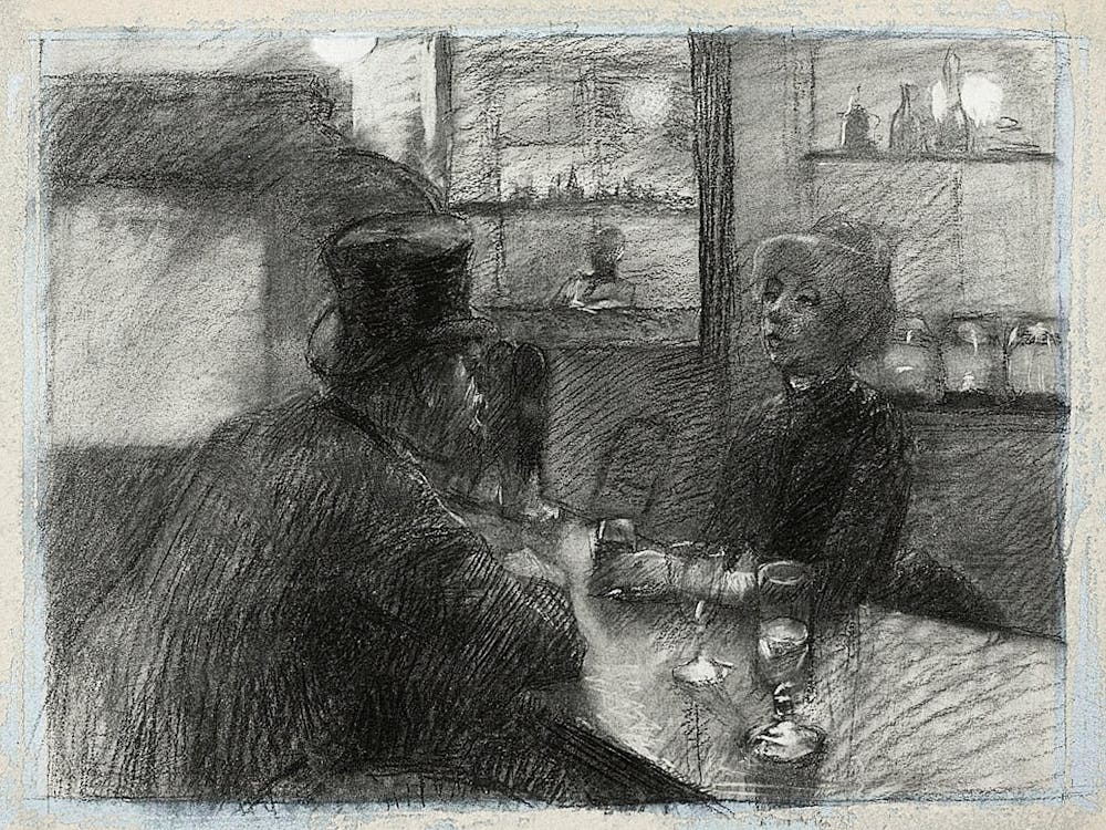 Bar Of The Café Of The Rue De Rome, Henri de Toulouse-Lautrec