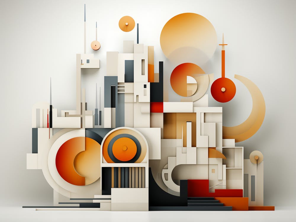 Abstract Art Of Building Geometric Shape