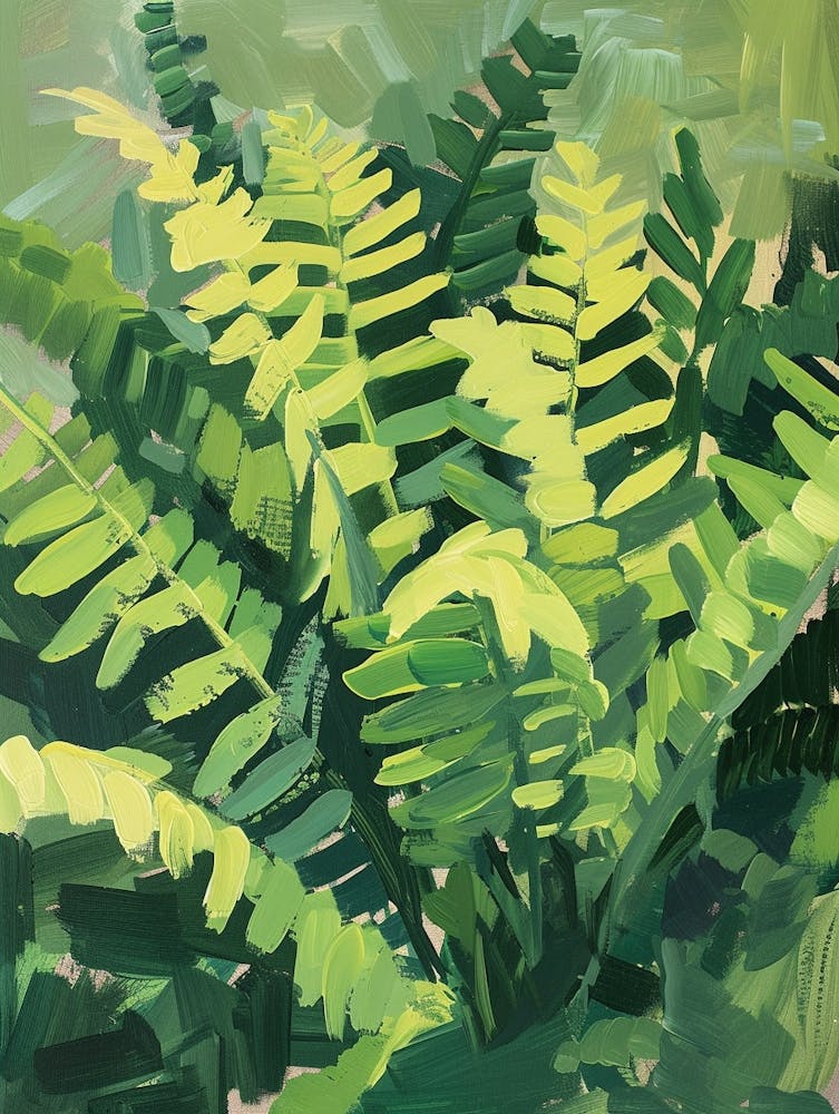Ribbon Fern Painting 1