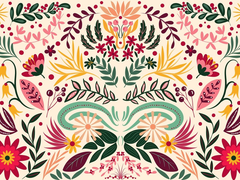 Mexican Floral Pattern