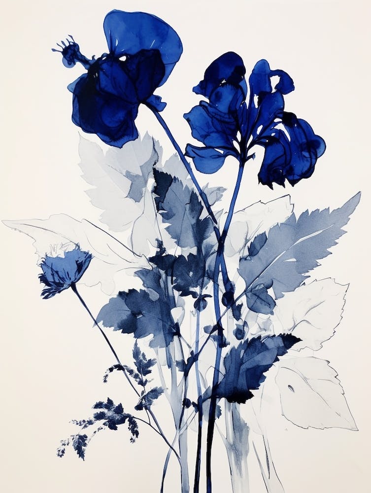 Blue Botanical Bluebell