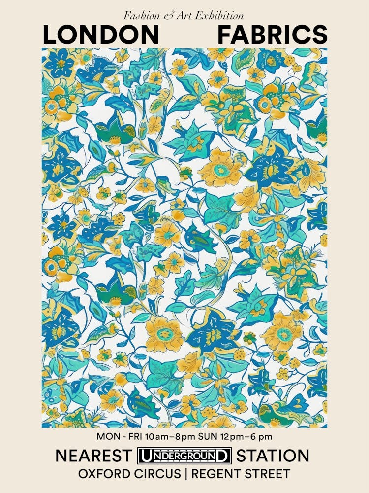 Poster Flower Jubilee London Fabrics Floral Pattern 5