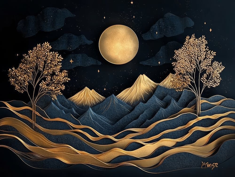 Lune dans les Montagnes