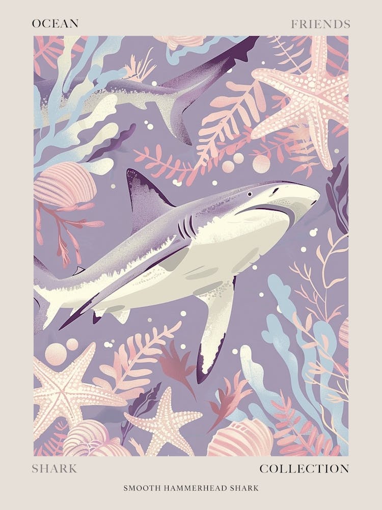 Purple Smooth Hammerhead Shark 1 Poster