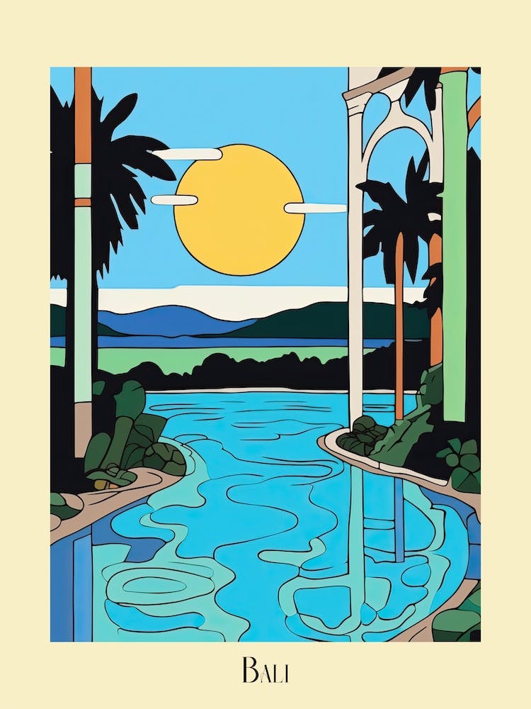 Poster Of Minimal Design Style Of Bali, Indonesia 1