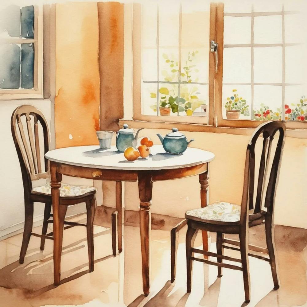 Salle à Manger à l'Aquarelle
