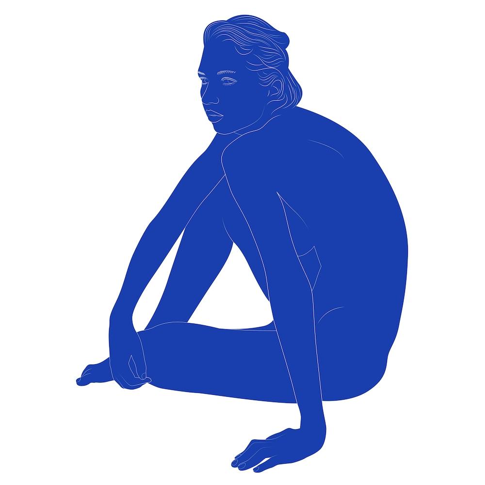E14 Blue Nude Square Line