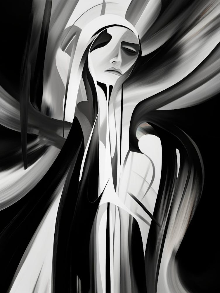 Enlightenment Abstract Black And White 5