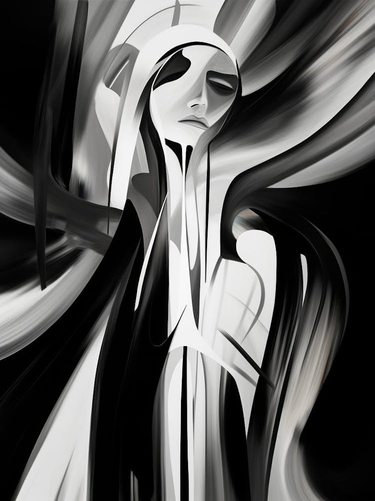 Enlightenment Abstract Black And White 5