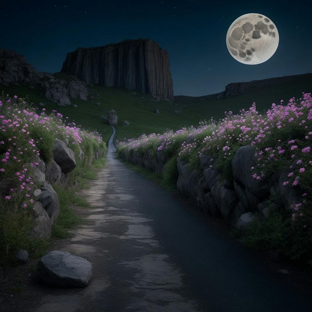 Full Moon In The Mountains