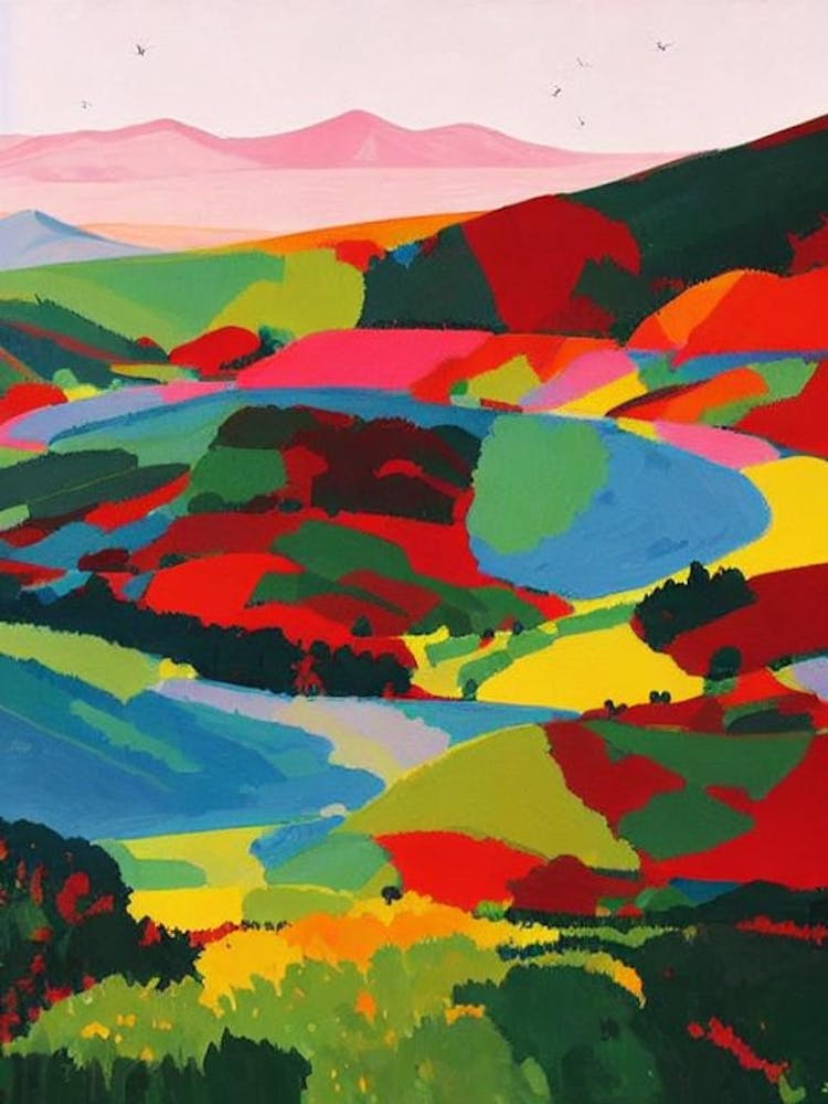 Tongariro National Park New Zealand Abstract Colourful