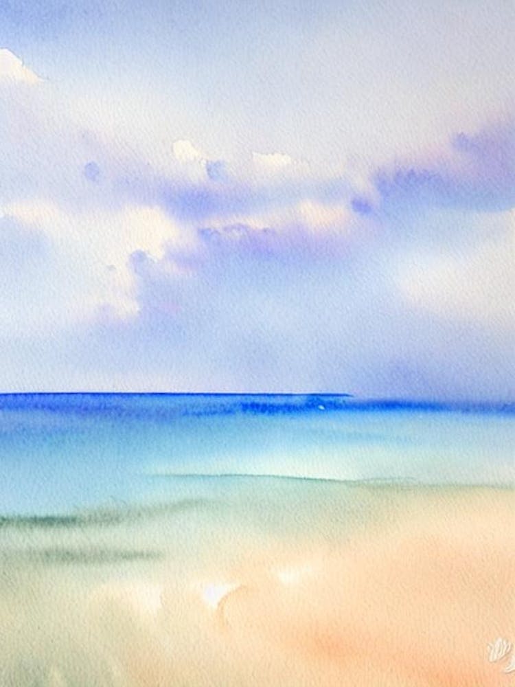 Porto Katsiki 3, Lefkada, Greece Watercolour