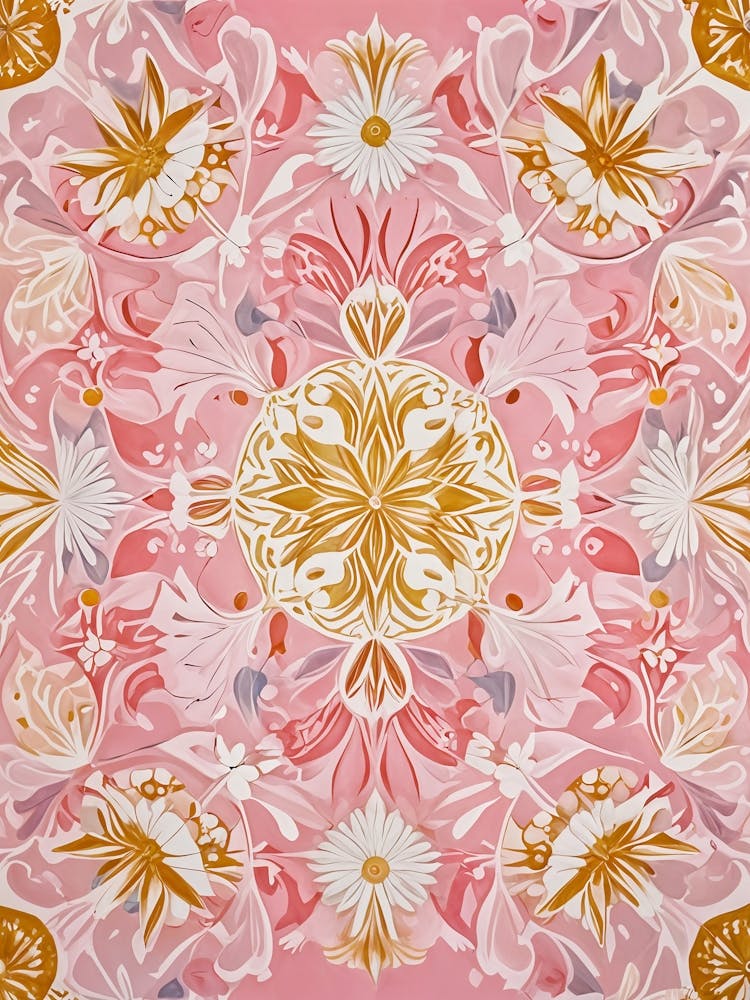 Pink And Gold Kaleidoscope Dream