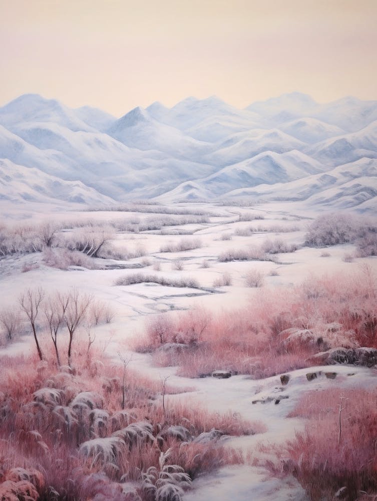 Dreamy Winter Painting Denali National Park United States 2