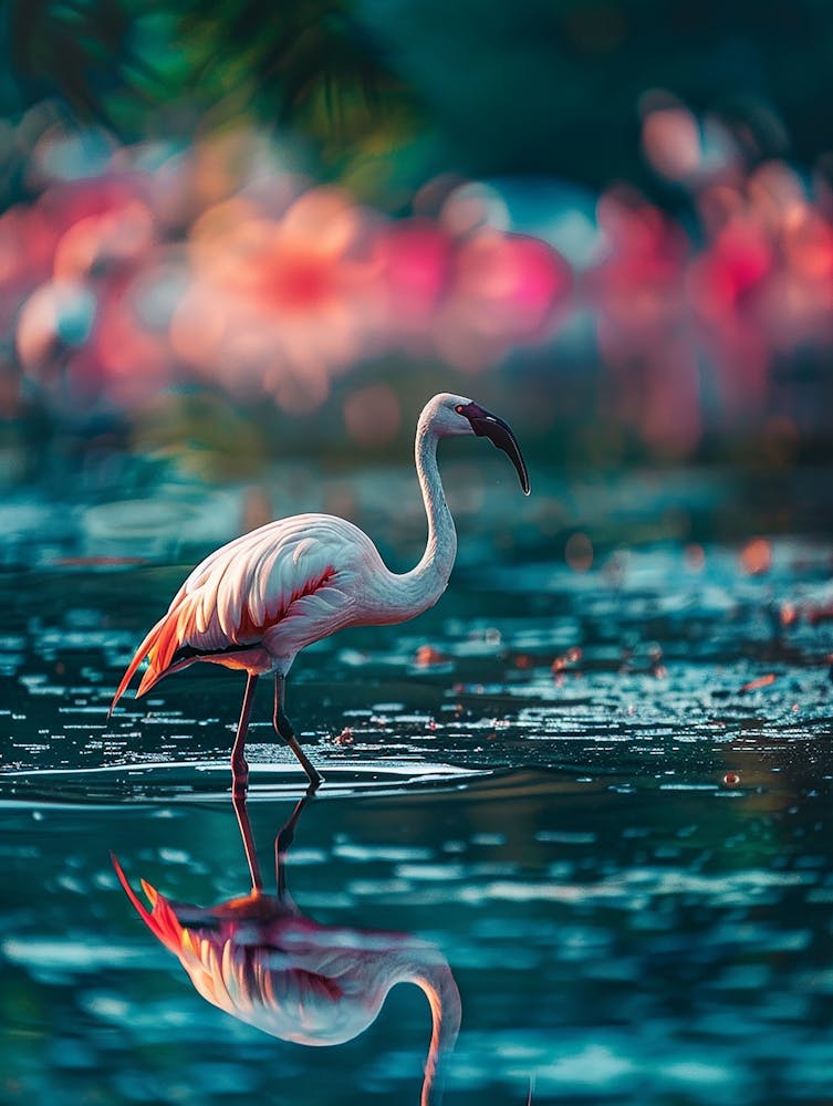 Flamingo In Water