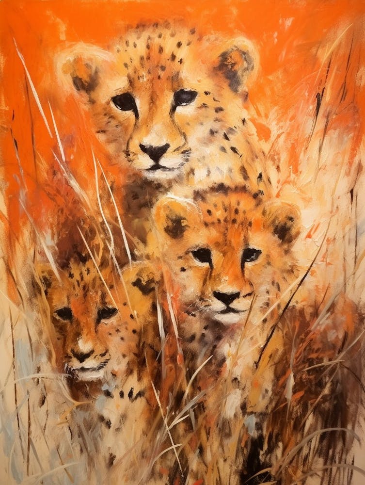 Cheetah Abstract Painting 2