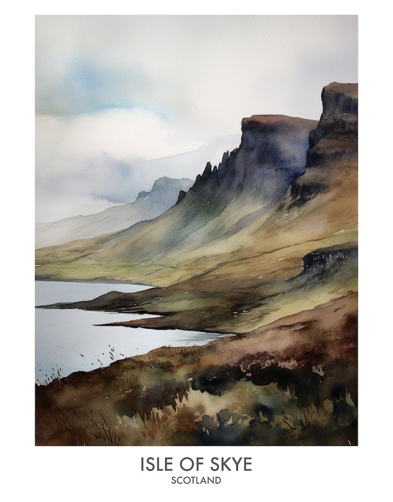 Isle Of Skye 7 Watercolour Travel Poster