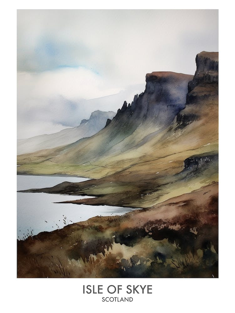 Isle Of Skye 7 Watercolour Travel Poster