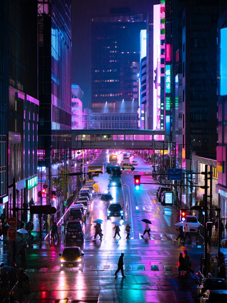 Cyberpunk City At Night