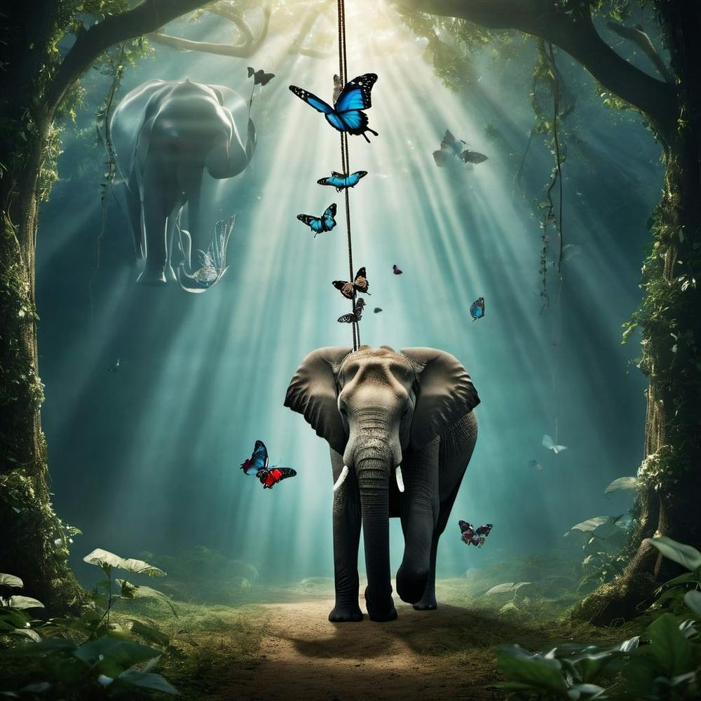 Elephant In The Forest