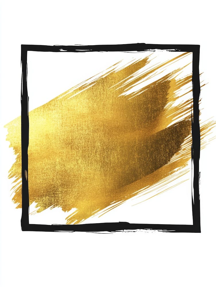Gold Brush Stroke 4