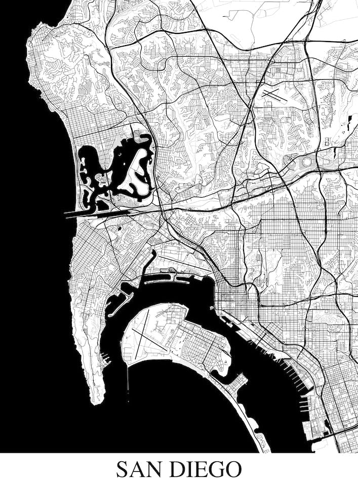 San Diego California White Black