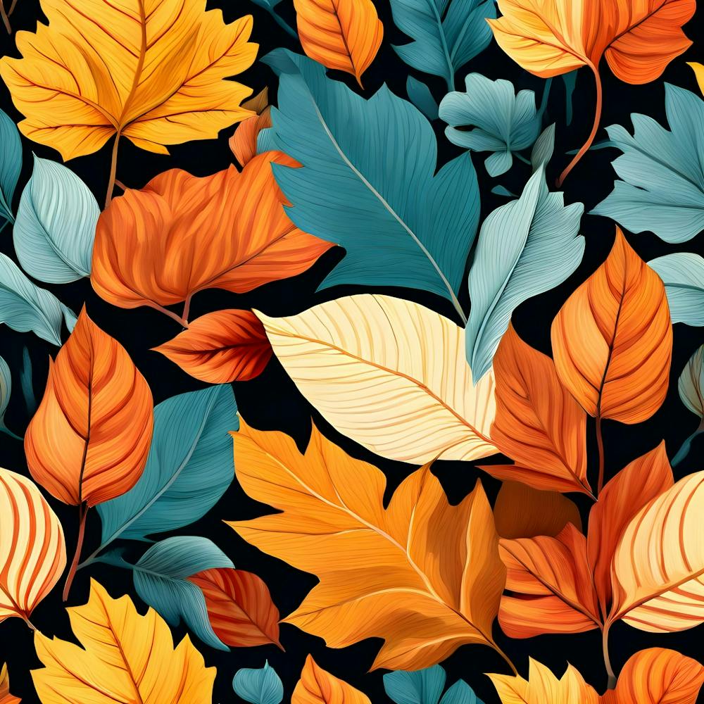 Autumn Leaves Seamless Pattern 15