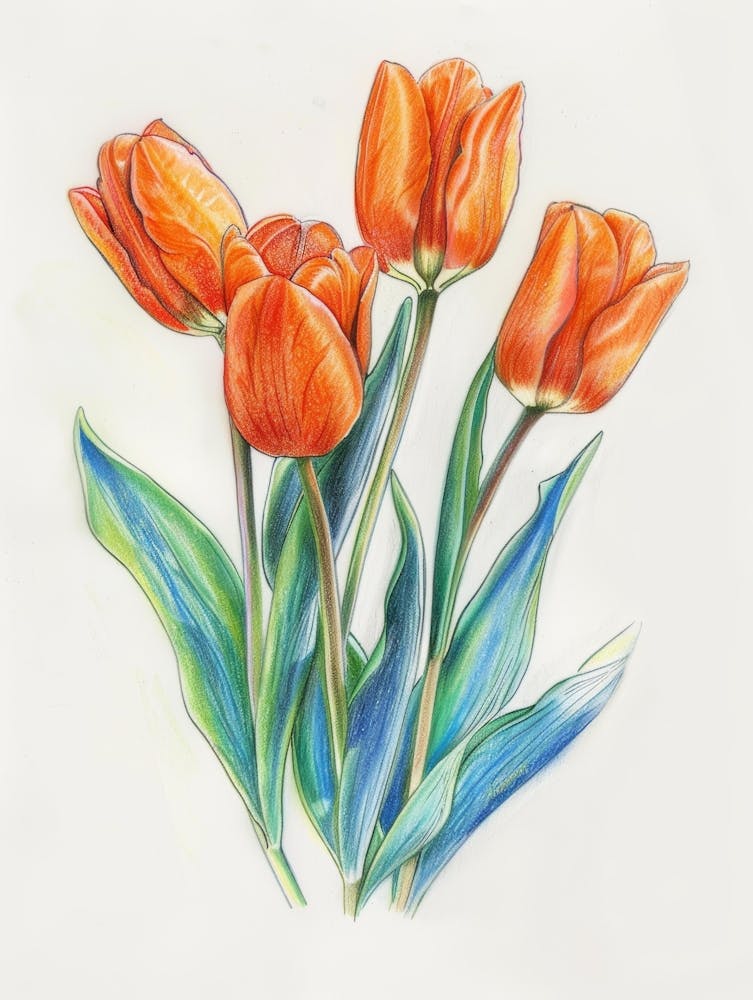 Orange Tulips 4