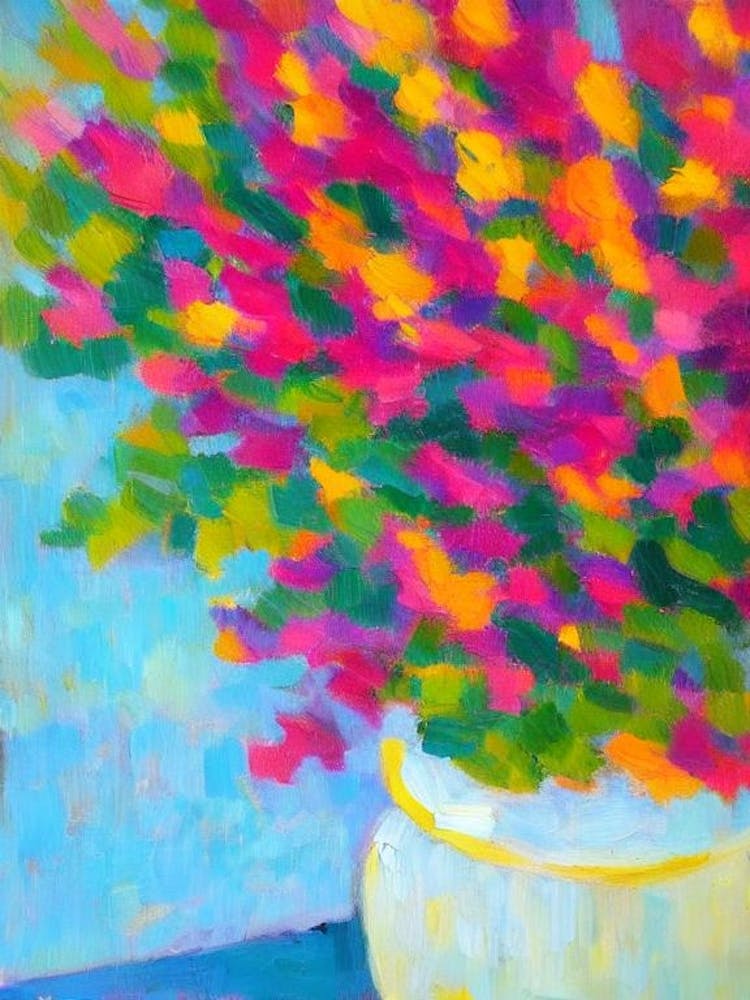 Everlasting Flowers In A Vase Matisse Inspired Flower