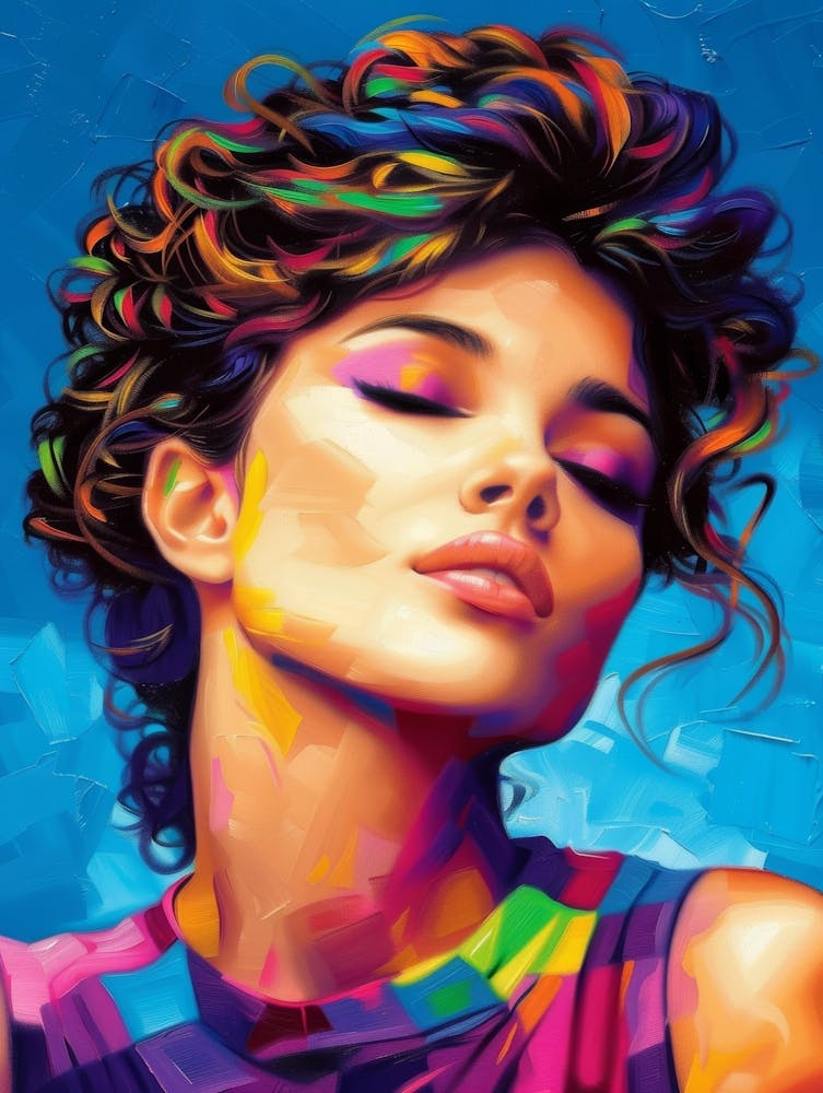 Girl With Colorful Hair 2