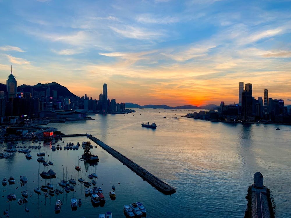 Dusk from Causeway Bay, Victoria Harbour, Hong Kong